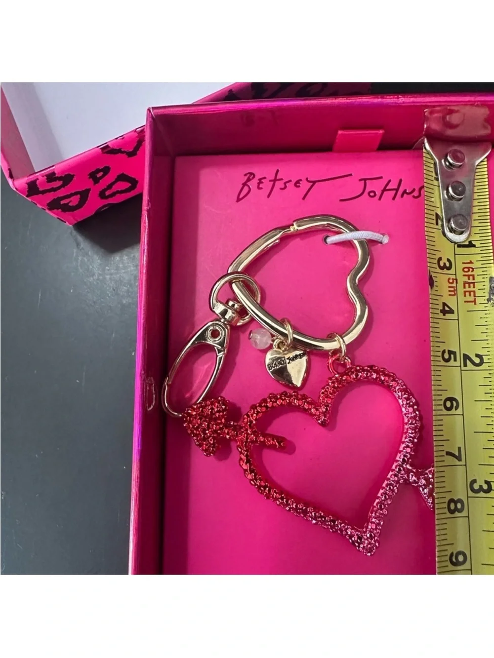 🆕Betsey Johnson Heart Jewelry Charm/Keychain
